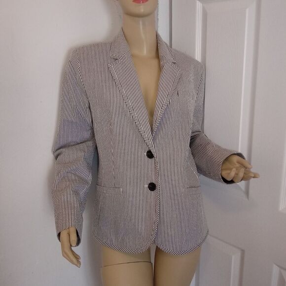 Jones New York Stretch Striped Blazer - Picture 1 of 6